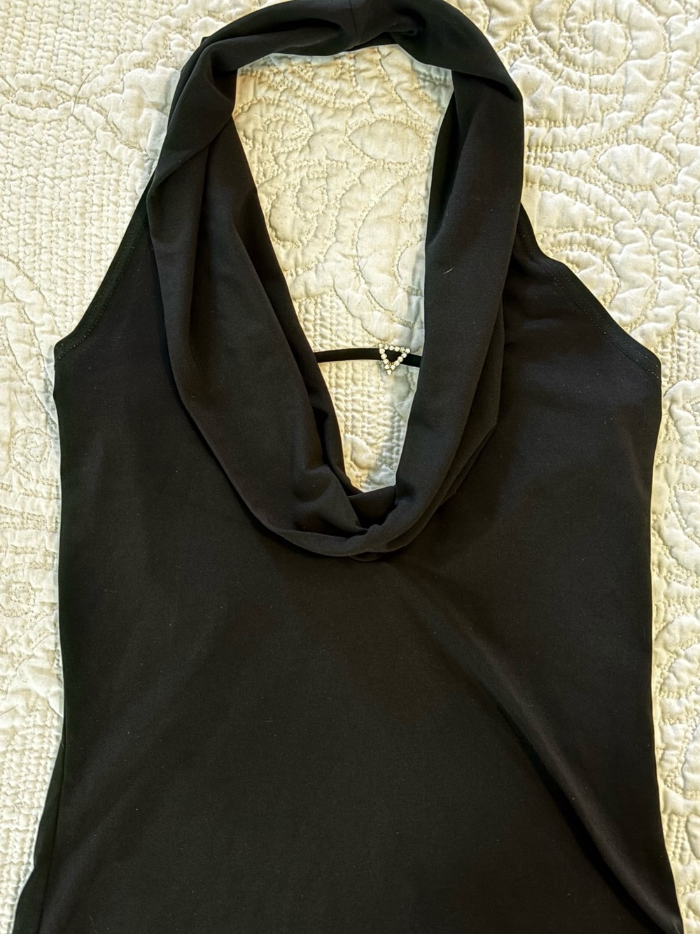 Lipstick Boutique Black Top with Rhinestone Accent